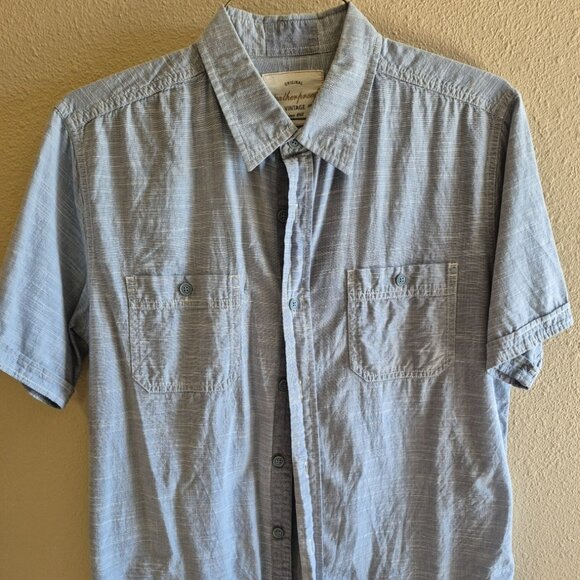 Original Weatherproof Short Sleeve Shirt in Blue - Picture 1 of 4